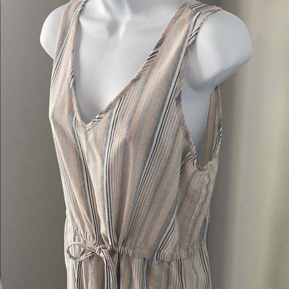 Anthropologie DREW Striped Tan Jumpsuit - Picture 7 of 12